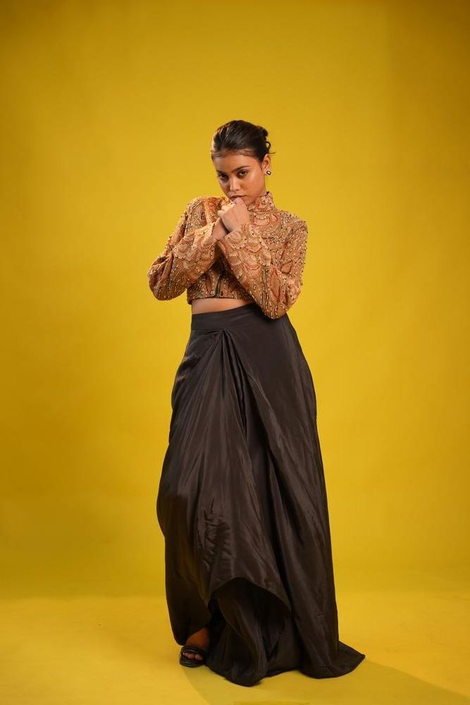 Golden-Black Co-ord Set view 2